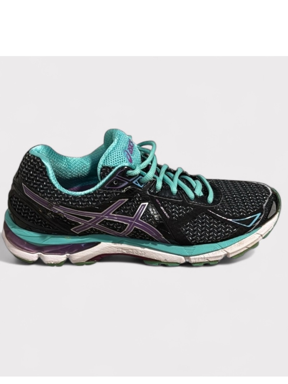 ASICS GT-2000 3 Women's Running Shoes Black Teal Purple‎ T550N Size 9